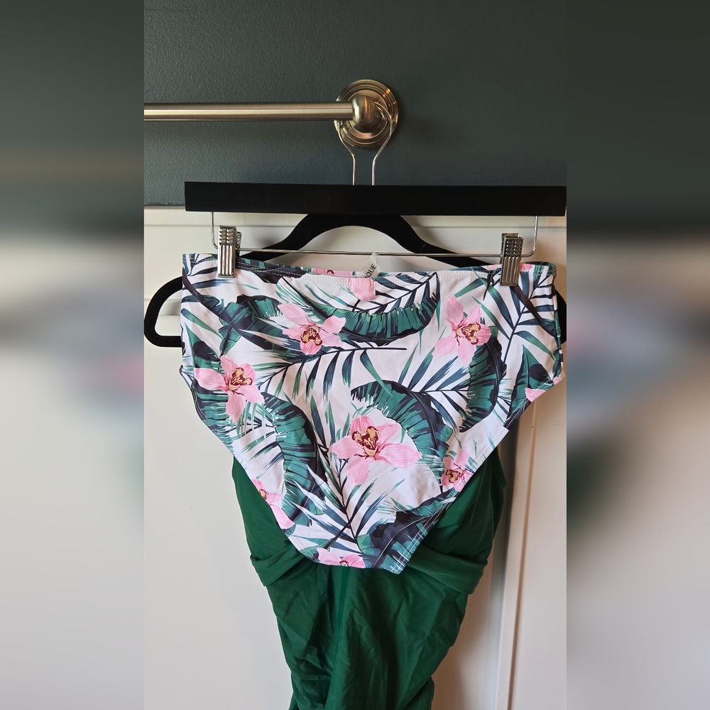 Twist Front Tankini Swimsuits For Women Tummy Control Swimwea #188 - Picture 5 of 7